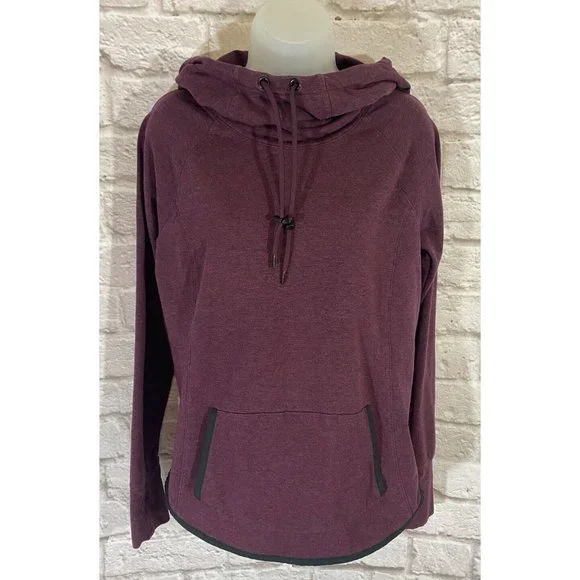 ATHLETA Sentry Hoodie Sweatshirt Medium Top California Plum Activewear 9498 - Picture 3 of 12